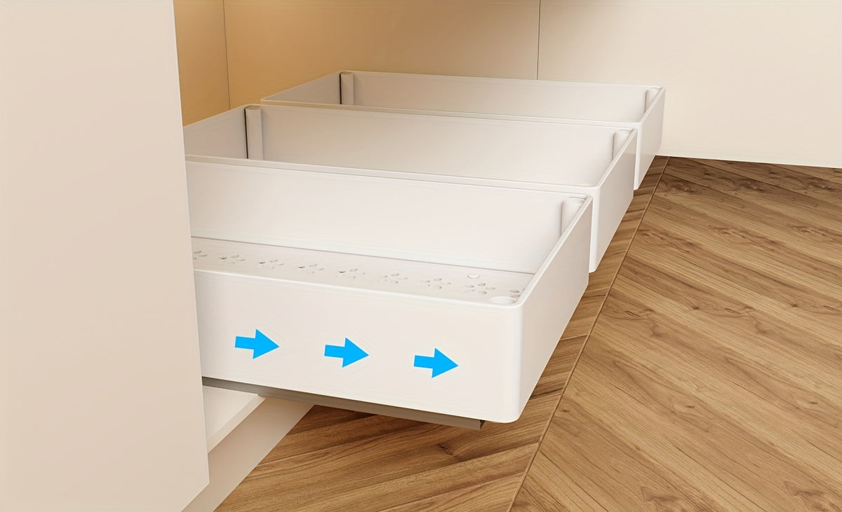 Slide-Out Cabinet Organizer 2 Pack, No-Drill Pull Out Shelf for Kitchen Pantry Bathroom, Retractable Under Sink Storage Rack, Removable Sliding Bin Drawer Organizer for Cabinets