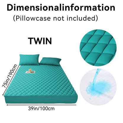 Waterproof Mattress Protector with Side Storage Pocket, Diamond Quilted Deep Pocket Mattress Cover – Breathable Cooling Mattress Pad, Soft Noiseless Bed Protector for Twin Full Queen King, Multiple Colors