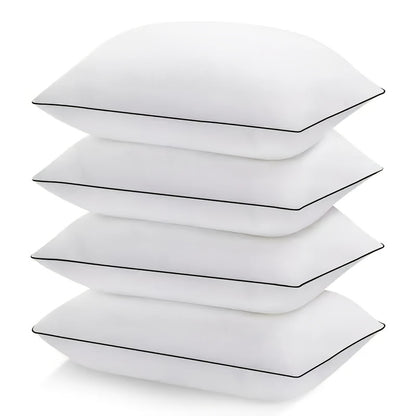Queen Size Bed Pillows for Sleeping Set of 2 or 4 – Cooling Hotel Quality Down Alternative Pillow 20x30in, Soft Neck Relief Support for Back Stomach Side Sleepers, Breathable & Hypoallergenic