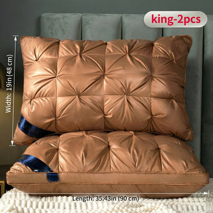 Bed Pillows for Sleeping Set of 2 - Luxury Hotel Quality Down Alternative Pillows, Cooling Breathable Neck Support Pillow for Side, Back & Stomach Sleepers, Soft Fluffy, Queen King Size, Multiple Colors