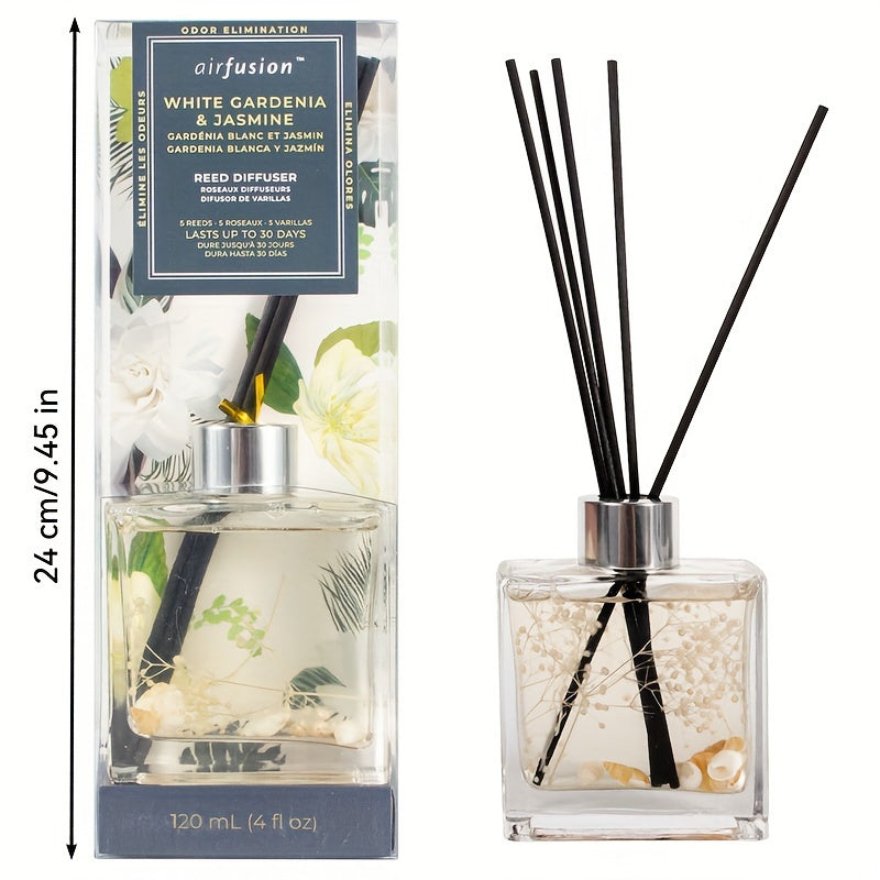 Reed Diffuser Set 4oz - Home Fragrance Aromatherapy Sticks for Bedroom Living Room Bathroom Office, Long Lasting Scent, Air Freshener Decor Gift