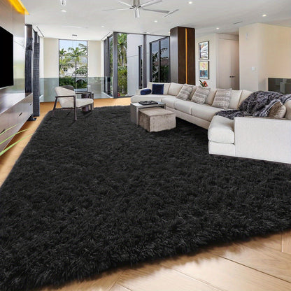 Luxury Plush Area Rug 8x10 Feet Ultra-Soft 1.7 Inch High Pile Fluffy Carpet Non-Slip for Living Room, Bedroom, Study Room & Dorm – Fuzzy Furry Modern Shag Rug for Home Decor
