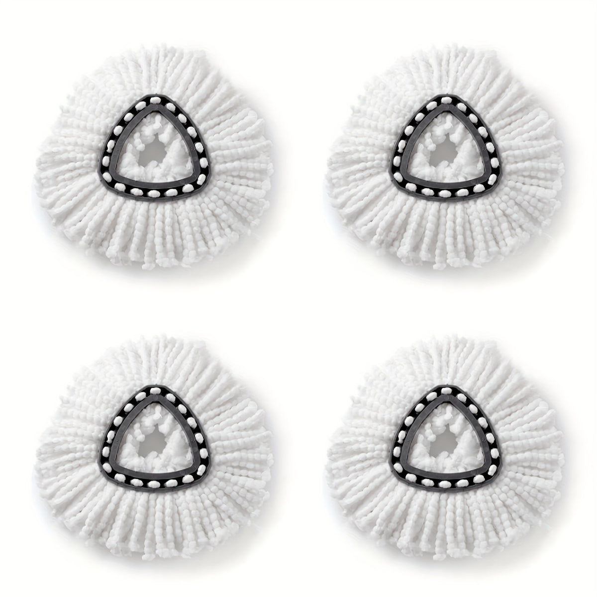Spin Mop Replacement Heads Microfiber 360° - 4 or 8 Pack Refills for Standard Rotary Mop, Machine Washable, Reusable, Fits Wood Tile Laminate Marble Floors