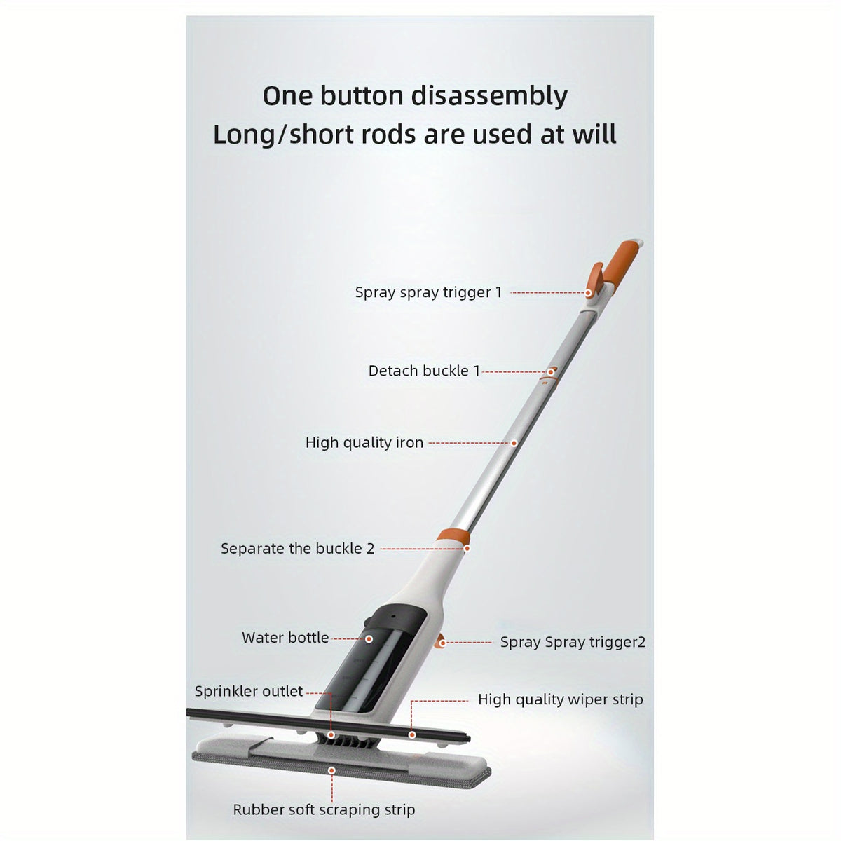 Window Cleaning Kit 3-in-1 Spray Bottle Scrubber & Squeegee with Metal Pole for High Windows, Shower Doors, Glass & Car Windshields – All-in-One Home Glass Cleaner Tool
