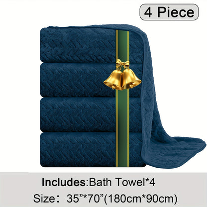 Oversized Bath Towel Set Microfiber XL – Super Absorbent Quick Dry Extra Large Bath Sheets for Family & Hotel, Soft Plush Shower Towels, 4-Piece & 8-Piece Sets, Multiple Colors & Patterns