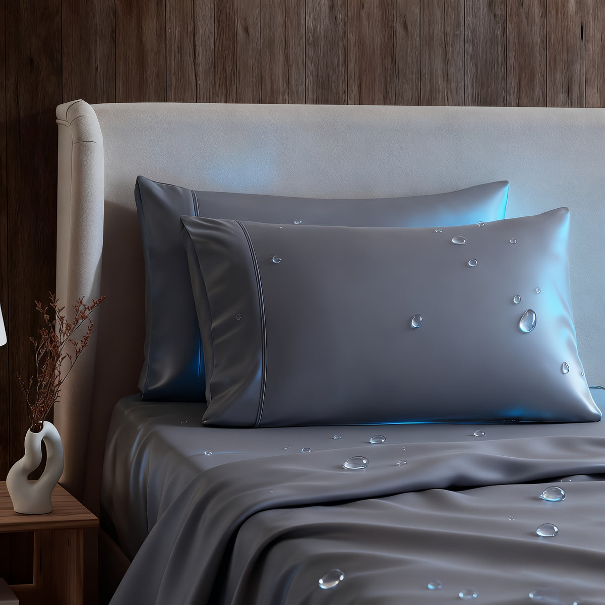 Cooling Bed Sheet Set 3 or 4 Piece Deep Pocket Fitted Sheet Flat Sheet Pillowcase Hotel Luxury Soft Wrinkle Free Twin Full Queen King Size 22 Colors