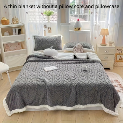 Soft Taffeta Throw Blanket Double-Sided for All Seasons, Lightweight Cozy Blanket for Bed Couch Sofa, Air Conditioning Blanket Machine Washable, Aesthetic Bedroom Blanket Gift in Beige Pink Green Gray Brown