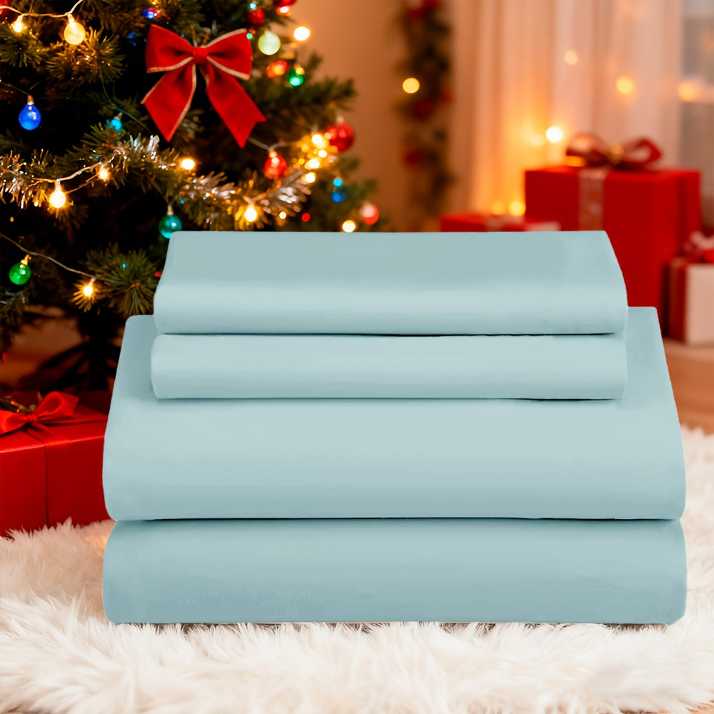 Bed Sheets Set Extra Deep Pocket 500 Thread Count, 3/4 Piece 18 Inch Deep Pocket Fitted Sheet Soft Brushed Microfiber Hotel Luxury Bedding, Wrinkle Free Breathable Bed Sheet Twin Full Queen King