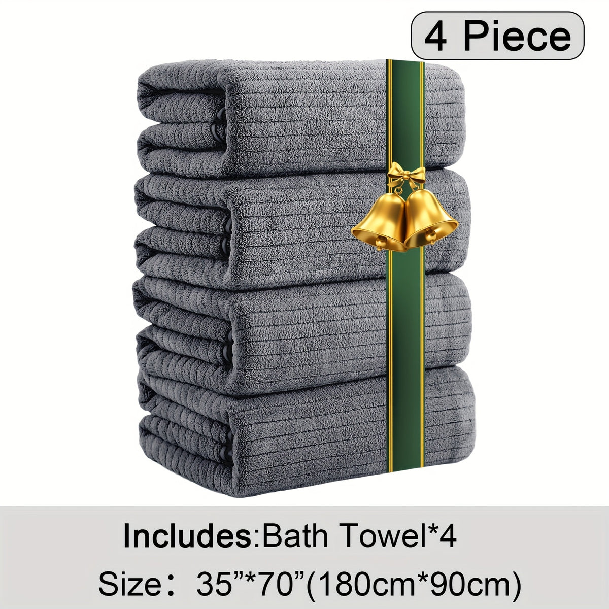 Oversized Bath Towel Set Microfiber XL – Super Absorbent Quick Dry Extra Large Bath Sheets for Family & Hotel, Soft Plush Shower Towels, 4-Piece & 8-Piece Sets, Multiple Colors & Patterns