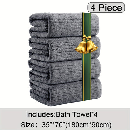 Oversized Bath Towel Set Microfiber XL – Super Absorbent Quick Dry Extra Large Bath Sheets for Family & Hotel, Soft Plush Shower Towels, 4-Piece & 8-Piece Sets, Multiple Colors & Patterns