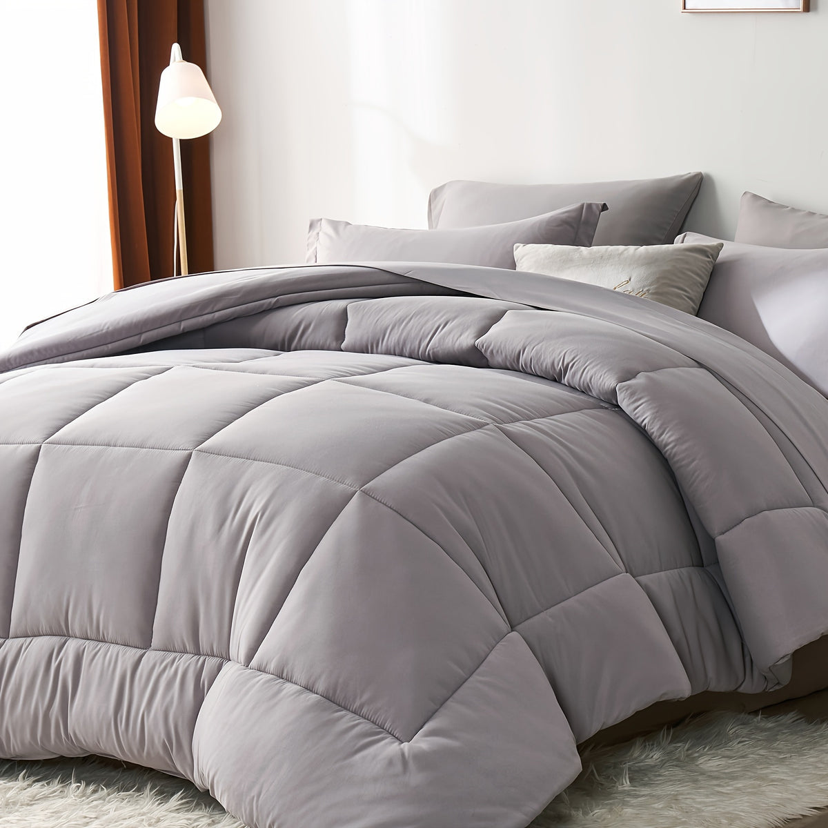 Thin Quilt Comforter Set Twin Full Queen King – Lightweight Breathable Bed in a Bag with Sheets Pillowcases Pillow Shams, All Season Microfiber Bedding Multi-Color