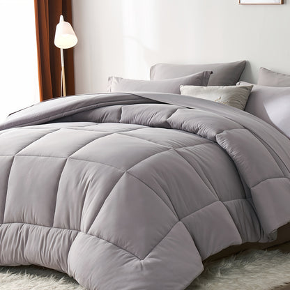 Thin Quilt Comforter Set Twin Full Queen King – Lightweight Breathable Bed in a Bag with Sheets Pillowcases Pillow Shams, All Season Microfiber Bedding Multi-Color