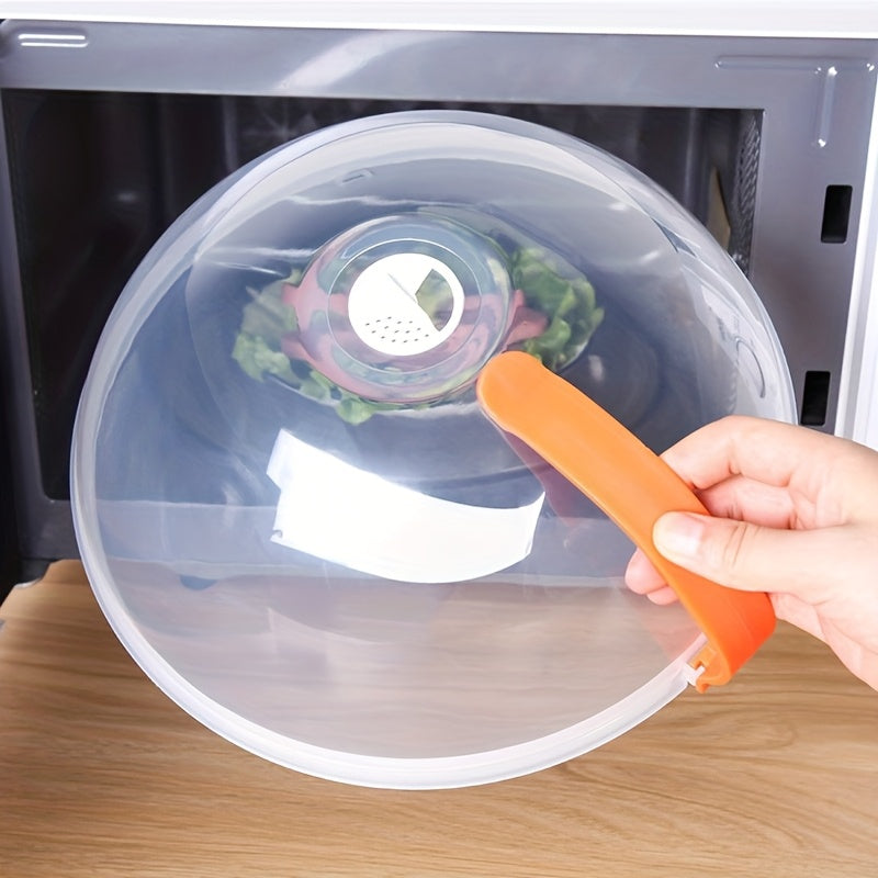 Microwave Food Cover Splatter Guard 2 Pack with Steam Vent & Handle – BPA-Free Plastic Microwave Plate Cover Lid for Kitchen, Easy Grip, Dishwasher Safe, Fits Most Plates and Bowls