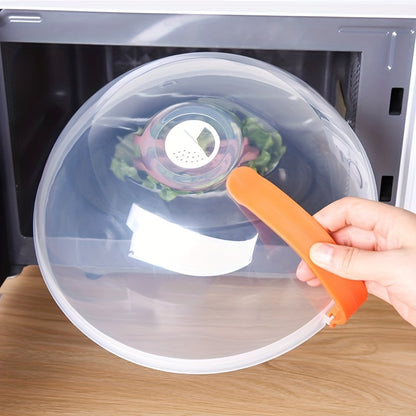 Microwave Food Cover Splatter Guard 2 Pack with Steam Vent & Handle – BPA-Free Plastic Microwave Plate Cover Lid for Kitchen, Easy Grip, Dishwasher Safe, Fits Most Plates and Bowls