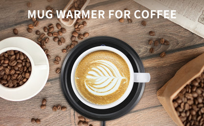 Electric Mug Warmer with Temperature Control - Fast Heating Coffee Cup Warmer for Desk, 110V US Plug Beverage Heater for Coffee, Milk, Tea, Candle Wax, Perfect Gift for Coffee Lovers