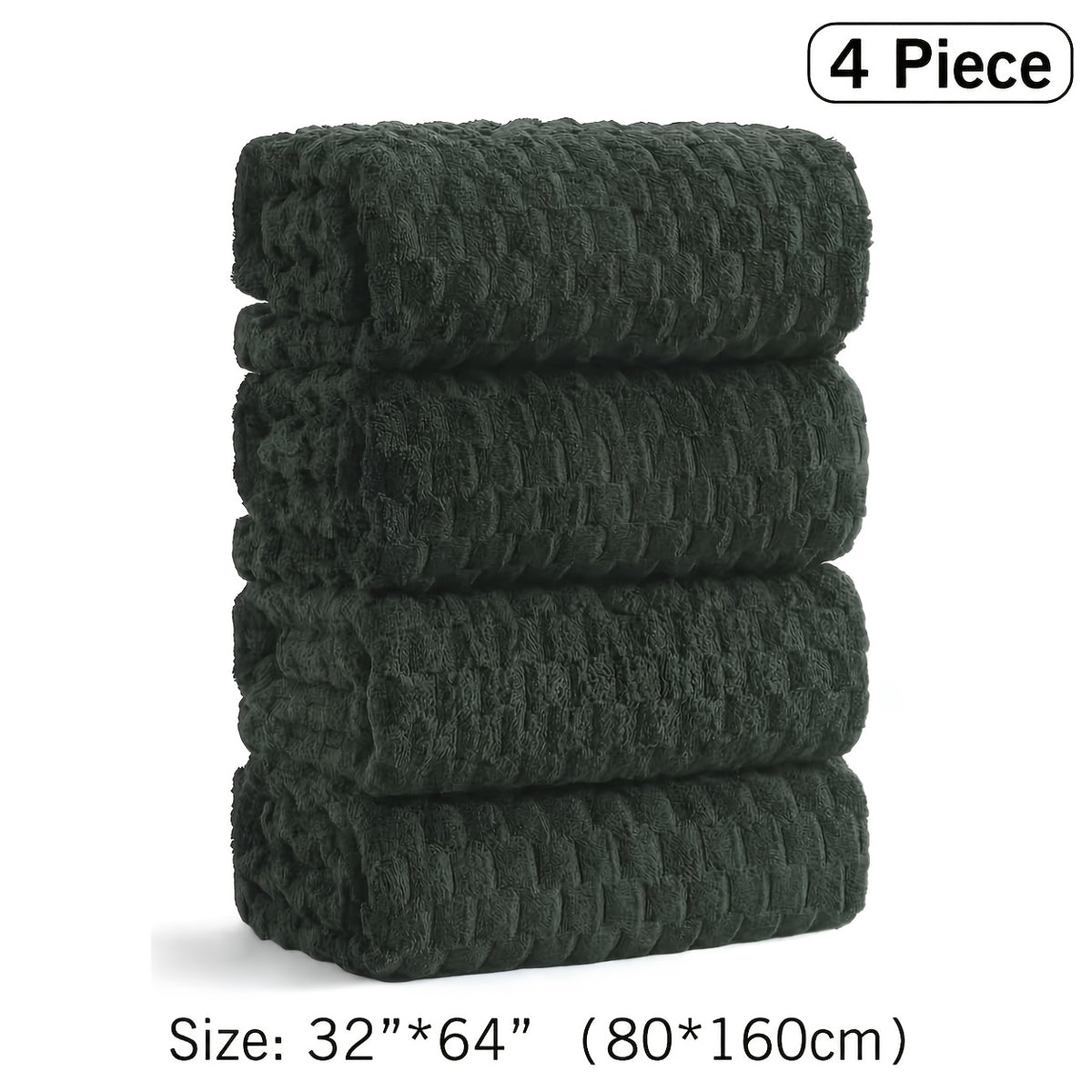 Oversized Bath Towel Set 4-Pack 800GSM Microfiber Extra Large 35"x70" – Ultra Soft Quick-Dry Spa-Grade Towels, Lint-Free, Machine Washable, Beige White Blue Gray for Home, Airbnb & Gifting