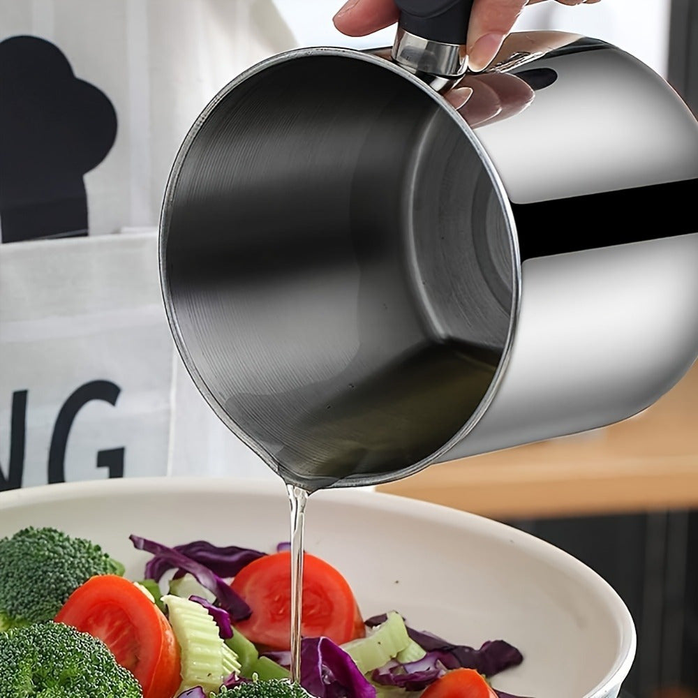 Stainless Steel Grease Container with Strainer & Easy Pour Handle – Bacon Grease Keeper & Cooking Oil Storage Jar for Kitchen, Food-Safe, Available in 1 or 2 Pack