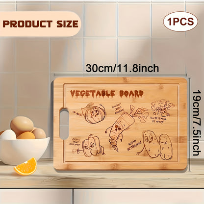 Bamboo Cutting Board Set for Kitchen, 7-Piece Chopping Board with Juice Groove for Meat Cheese Bread Vegetables Fruits, Cheese Platter Charcuterie Board, Housewarming Gift for Home Dormitory