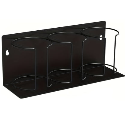 Magnetic Cup Holder 3-Layer Refrigerator Organizer, Space-Saving Magnetic Cup Rack for Cups, Glasses & Water Bottles, Strong Magnetic Base for Fridge, Kitchen & Bathroom Storage – Black or White