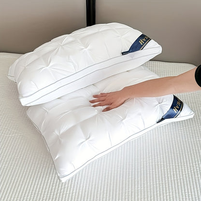 Hotel Quality Pillows for Sleeping 2-Pack – Luxury 5-Star Deep Sleep Neck Support, Non-Collapse Hypoallergenic Polyester Fill, Cooling Soft Texture, Queen & King Size, All-Season Bed Pillows