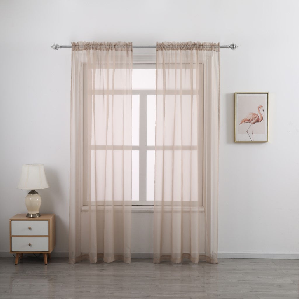 Sheer Curtains 2 Panels Rod Pocket Light Filtering Privacy Window Drapes for Living Room Bedroom Modern Home Decor 52x63 52x84 52x96 39x78 Inch
