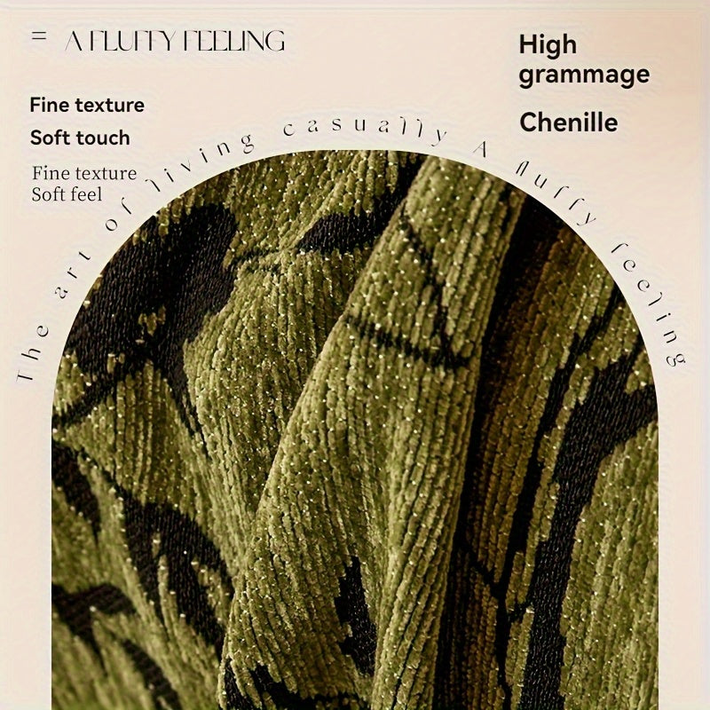 Chenille Tassel Sofa Throw Blanket for Couch – Thickened Non-Slip Machine Washable All-Season Sofa Cover for Living Room & Office, Multiple Sizes