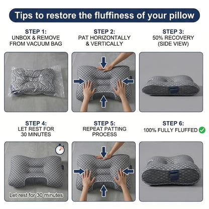 Neck Pillow Set 2 Pack Breathable Ergonomic Design with Removable Zippered Pillowcase - Relieves Shoulder Neck Pressure, 6 Colors Gray Purple Blue Green, Bedroom Travel