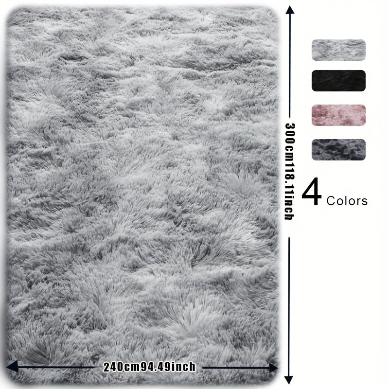 Fluffy Faux Fur Area Rug Super Soft Plush 8x10ft for Living Room Bedroom – Thickened Shaggy Rug 96x120 Inch, Ultra Soft Non-Shed Faux Fur Carpet for Bedroom Living Room Home Decor