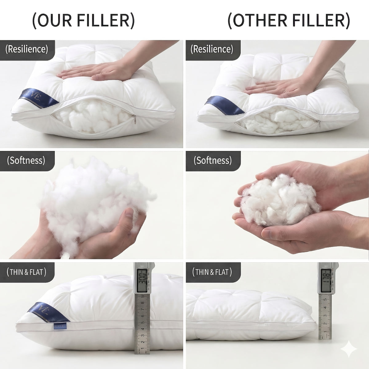 Bed Pillows for Sleeping Set of 2 - Luxury Hotel Quality Down Alternative Pillows, Cooling Breathable Neck Support Pillow for Side, Back & Stomach Sleepers, Soft Fluffy, Queen King Size, Multiple Colors