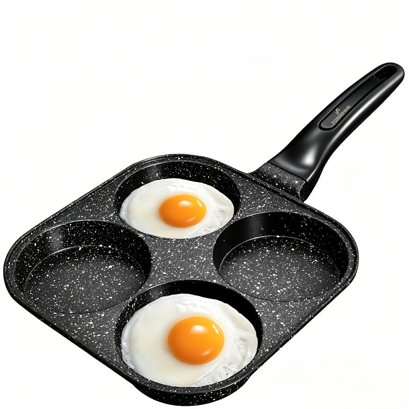 Nonstick Omelet Pan Small Frying Pan - Aluminum Egg Skillet with Heat-Resistant Wooden Handle, Easy Food Release Breakfast Pan for Eggs, Omelettes, Burgers & Pancakes, Easy to Clean Kitchen Cookware