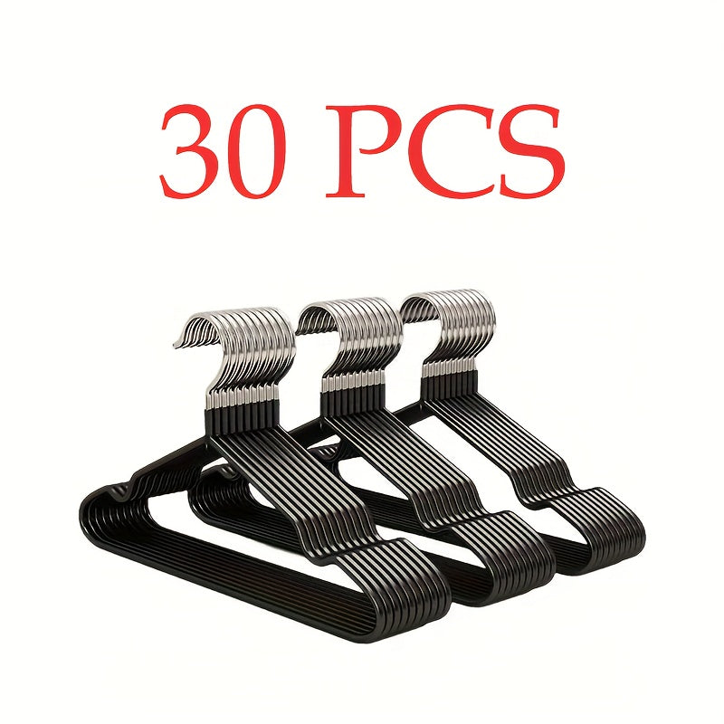 Heavy Duty Metal Clothes Hangers Non-Slip Bulk Set 30/50/100 Pack – High Manganese Steel Coat Hangers Thickened Waterproof Rust-Proof, Space Saving Closet Organizer for Home & Commercial Use