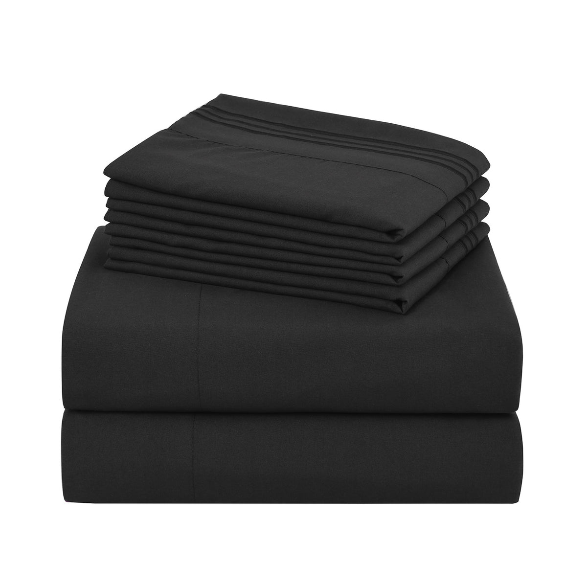 Microfiber Bed Sheets Set 6 Piece Hotel Grade 18" Deep Pocket, Breathable Soft Bedding Twin Full Queen King, 100 GSM All-Season Comfort, Machine Washable Fitted Sheet Flat Sheet Pillowcases, 12 Colors