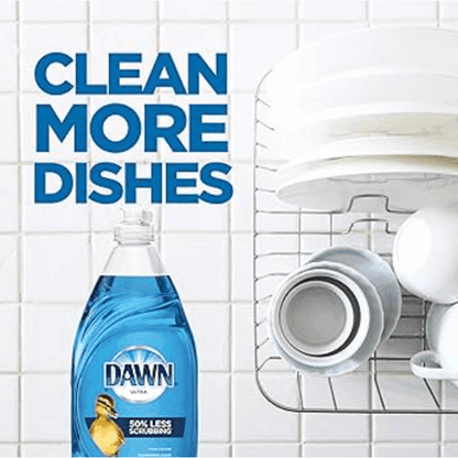 Dawn Dish Soap 2 Pack 18 fl oz Bigger Size, Original Scent Dishwashing Liquid Soap for Grease Cutting, Hand Gentle Formula, Value Bundle for Kitchen Cleaning