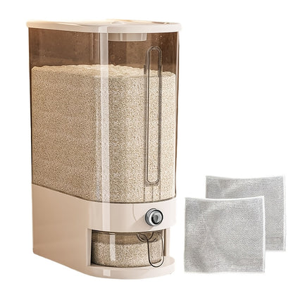 Rice Storage Container Airtight with Measuring Cup – 11 lbs & 22 lbs Sealed Grain Bucket, Insect & Moisture Proof, Food Grade PET, Flip-Top Lid, Flour & Dry Food Organizer for Kitchen