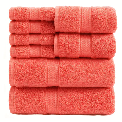 Towel Set 8 Piece & 16 Piece – Soft Absorbent Bath Towels, Hand Towels & Washcloths | Quick Dry Thickened Bathroom Towels for Home Hotel Spa | 12 Colors