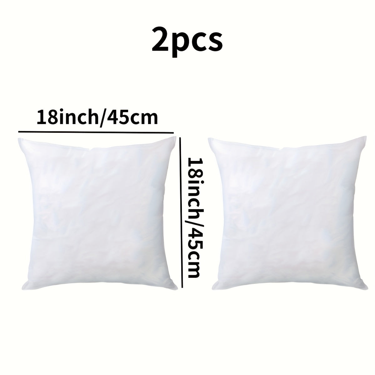 Throw Pillow Inserts Square Filled Cushion Cores 1/2/4 Pack, Soft Pillow Fillers for Living Room Bedroom Sofa Couch Office Home Decoration, 18x18 20x20 22x22 Inch