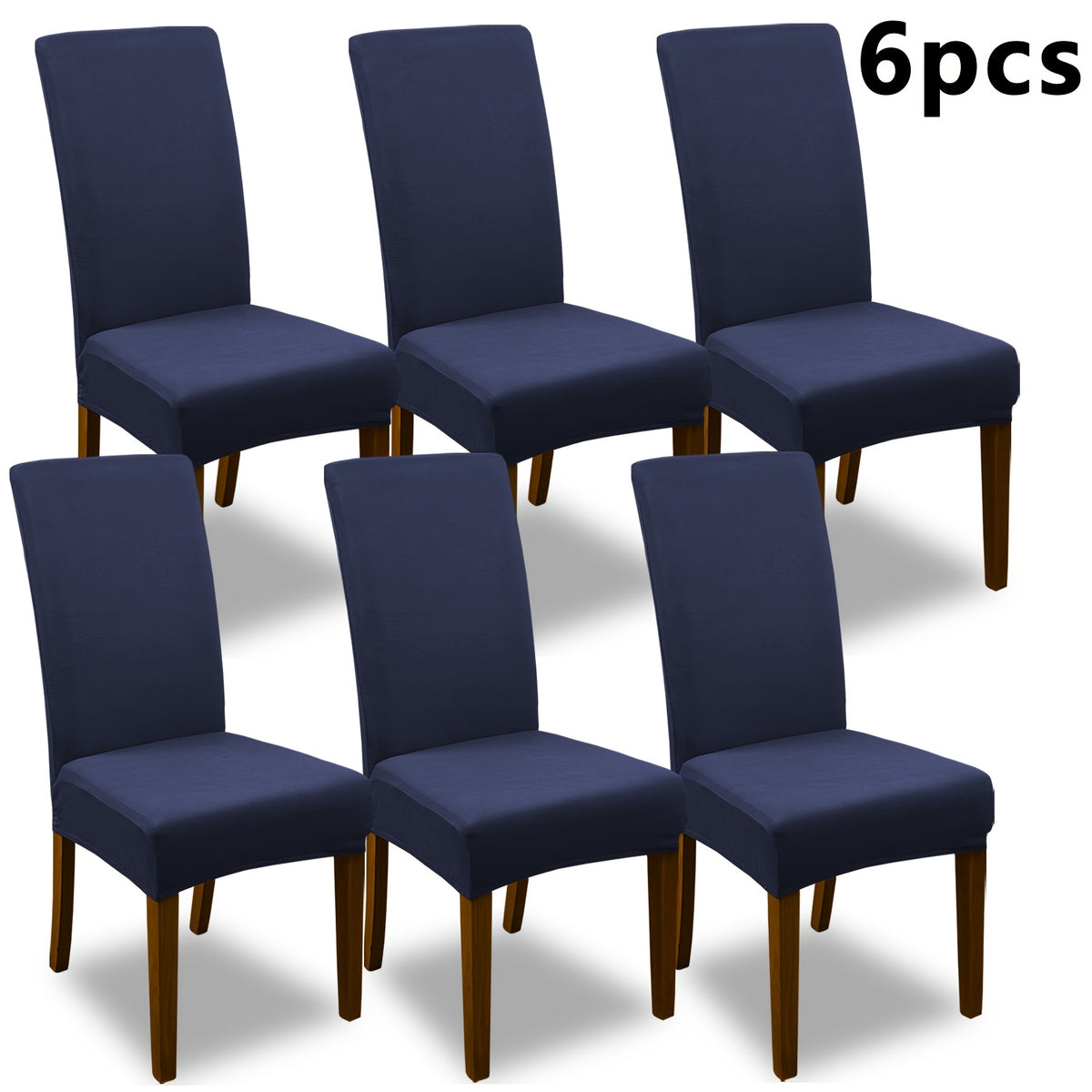 Dining Chair Covers Set of 4 6 Stretch Jacquard Slipcovers, Elastic Chair Cover for Dining Room Kitchen Wedding Office Living Room, Washable Furniture Protector in 9 Colors