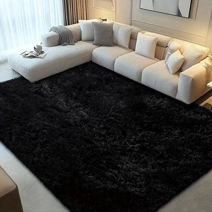 Plush Area Rug Ultra-Soft Fluffy Shag Carpet – Extra Large 80x160cm Non-Slip Floor Mat for Living Room Bedroom Nursery Office, Thick Cozy Home Decor Rug in Dark Gray Light Grey Purple