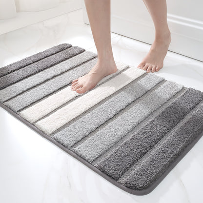 Extra Thick Chenille Bath Rug Non-Slip Absorbent Luxury Bathroom Mat – Soft Plush Pile, Machine Washable, Multiple Colors & Sizes for Bathroom Decor