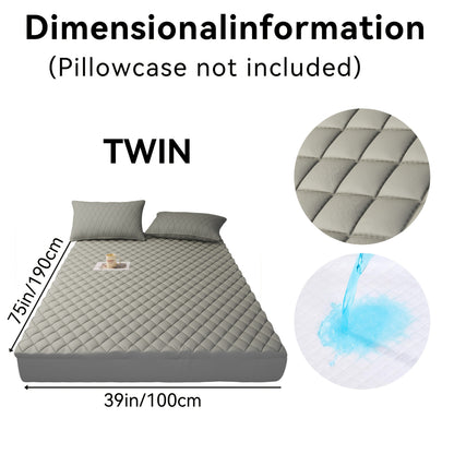 Waterproof Mattress Protector with Side Storage Pocket, Diamond Quilted Deep Pocket Mattress Cover – Breathable Cooling Mattress Pad, Soft Noiseless Bed Protector for Twin Full Queen King, Multiple Colors
