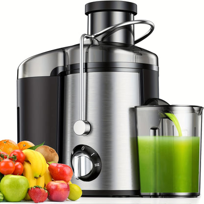 Wide Mouth Juicer Extractor 500W 3-Speed for Fruits and Vegetables – 3-Inch Feed Chute Centrifugal Juice Machine, High Juice Yield, Easy to Clean Detachable Parts, Fast Juicing for Home Kitchen