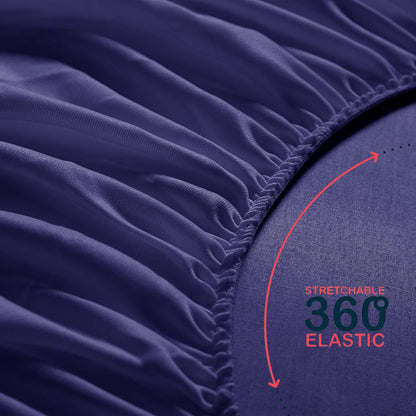 Fitted Sheet Brushed Microfiber Deep Pocket – Cooling Ultra Soft Silky Bed Sheet, Shrink & Fade Resistant, Fits Mattress Up to 16", Twin Twin XL Full Queen King Cal King, 8 Colors
