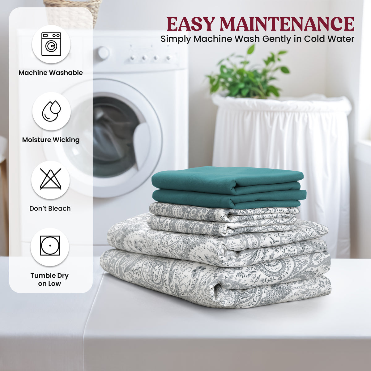 Deep Pocket Fitted Sheet Set 4-Piece Microfiber Soft Brushed Polyester Wrinkle Free Bed Sheets 10 Colors Twin Full Queen King California King