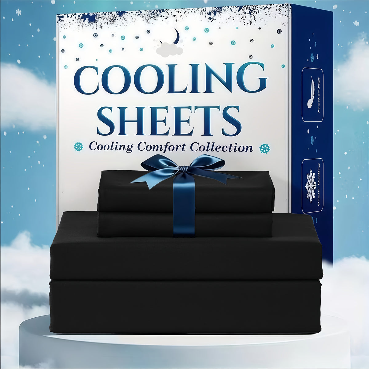 Cooling Bed Sheet Set 3 or 4 Piece Deep Pocket Fitted Sheet Flat Sheet Pillowcase Hotel Luxury Soft Wrinkle Free Twin Full Queen King Size 22 Colors