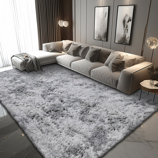 Shaggy Area Rug for Living Room – Ultra-Soft Fluffy Bedroom Carpet, Thick Plush Floor Mat for Home Decor, 5x7 6x9 8x10 9x12 Ft, Tie-Dye & Solid Colors