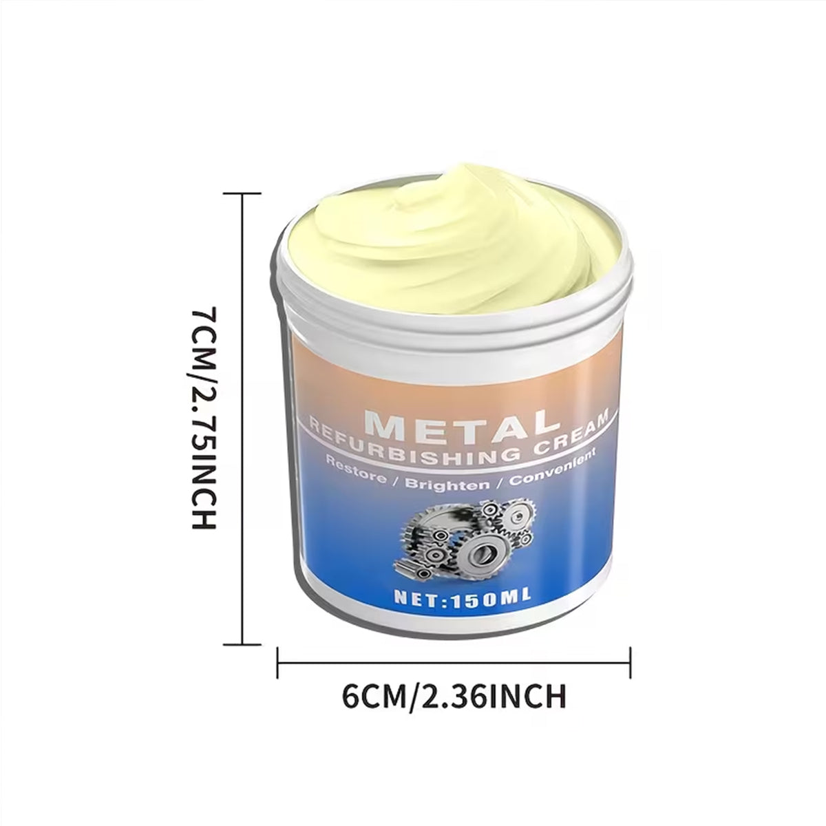 Metal Polishing Compound Paste – Professional Restoration Cream for Stainless Steel Kitchen Appliances Oven Range Hood Chrome Aluminum Surface Polish