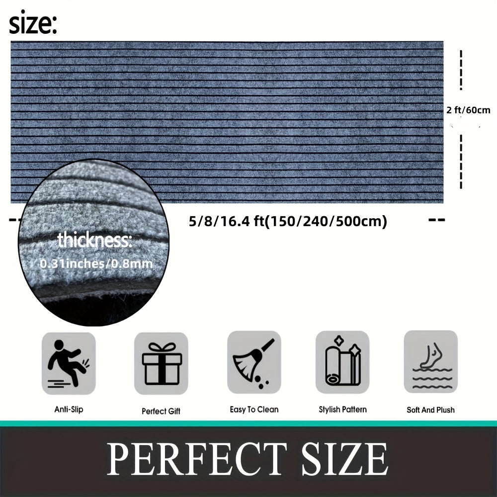 Runner Rug Non-Slip Kitchen Mat with Rubber Backing 1800G Heavy Duty Washable Indoor Outdoor Area Rug for Kitchen Entryway Hallway Laundry Room Balcony – Deep Grey Black Red Katose 2x5 2x8 2x16 Ft