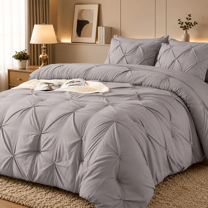 Bedding Comforter Set 30+ Colors All Season – Diamond Quilted Down Alternative Comforter with Pillowcases, Soft Lightweight Breathable Microfiber Fill, Twin Queen King, 2/3 Piece Bed Set for Bedroom Guest Room Dorm