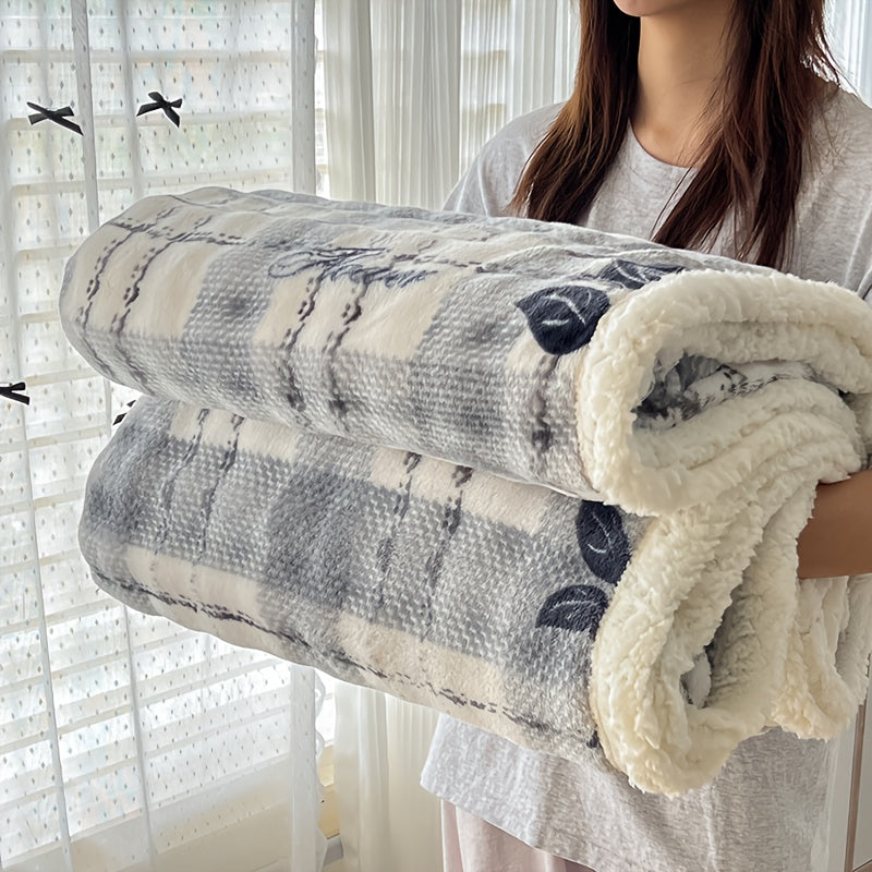 Checkered Pattern Throw Blanket Soft Cozy Fleece Blanket for Bed Sofa Multiple Sizes & Colors Lightweight Warm Blanket for Bedroom Dorm Living Room Home Decor Gift
