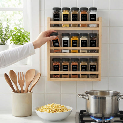 Glass Spice Jars Set with Labels and Shaker Lids, 4oz Square Airtight Seasoning Bottles with Collapsible Funnel Brush and Marker, BPA-Free Kitchen Spice Organizer for Rack Drawer Cabinet, 16/24/36/48 Pack
